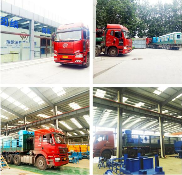 Lost foam equipment delivery to Huludao and Cangzhou on the same day