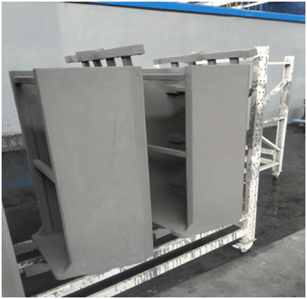 Process of rolling mill side brick groove casted by LFC